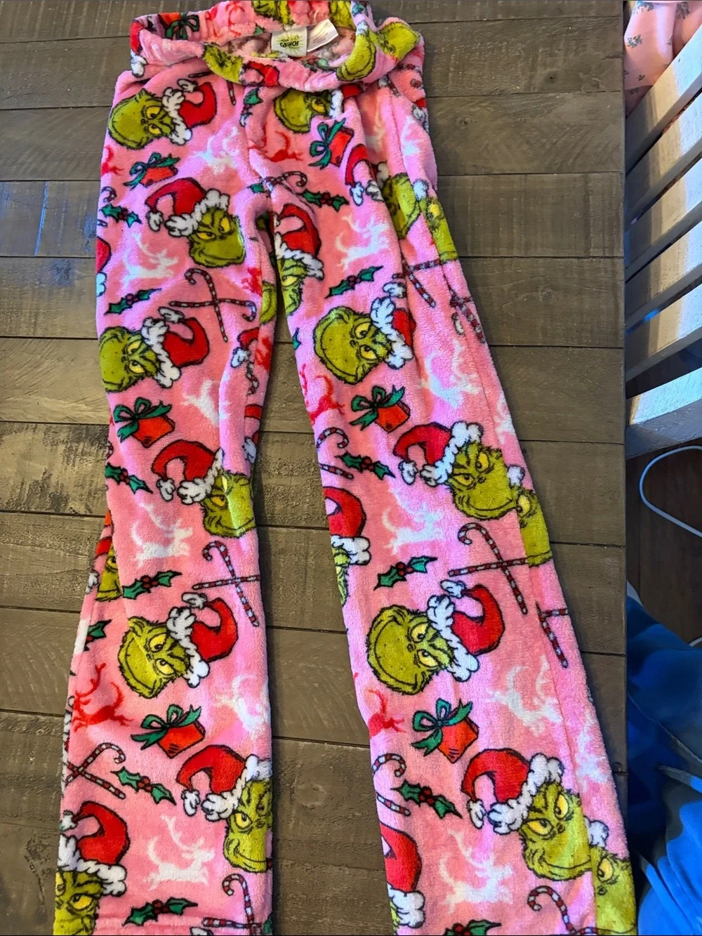 Kids Pink Grinch Holiday Fleece Pajama Pants by (no brand)